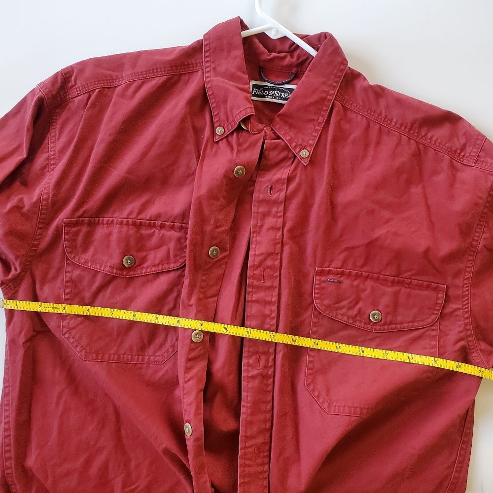 Field & Stream red button up long sleeve shirt small cotton